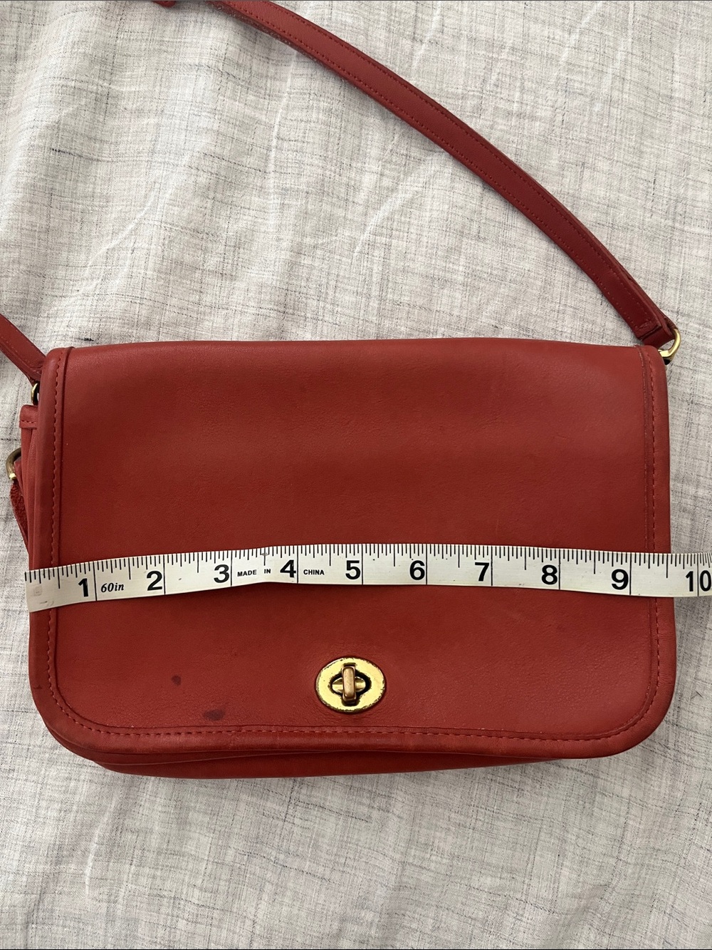 Vintage Coach 9755 Penny Pocket Purse in brick red glove tanned leather - Picture 13 of 15